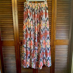 MAGIC Aztec Maxi Skirt Elastic Waistband